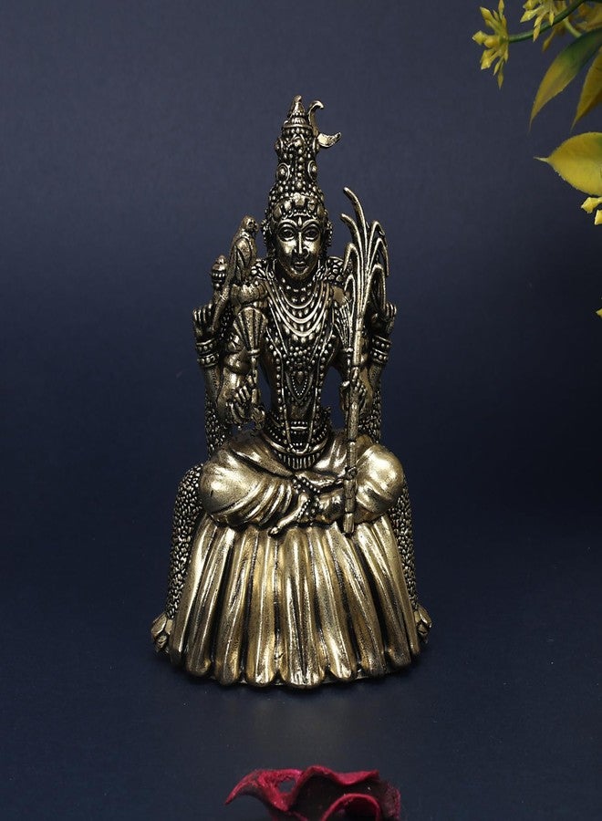 ARTVARKO تمثال ARTVARKO نحاسي Goddess Rajarajeshvari MATA Lalitha Devi Tripura Sundari لديكور المنزل Puja Mandir Temple 4 بوصة - Image 1